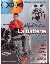 JE DEBUTE A LA BATTERIE CD+DVD